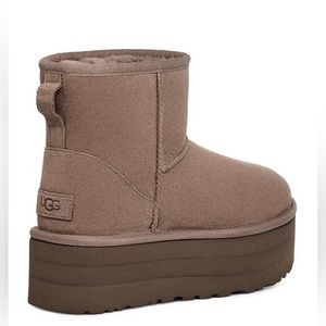UGG CLASSIC MINI PLATFORM SMOKE PLUM SIZE 7 NIB